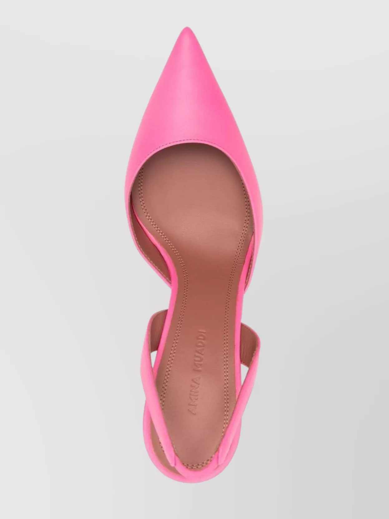 Amina Muaddi Holli 100Mm Slingback Pumps In Calf Leather