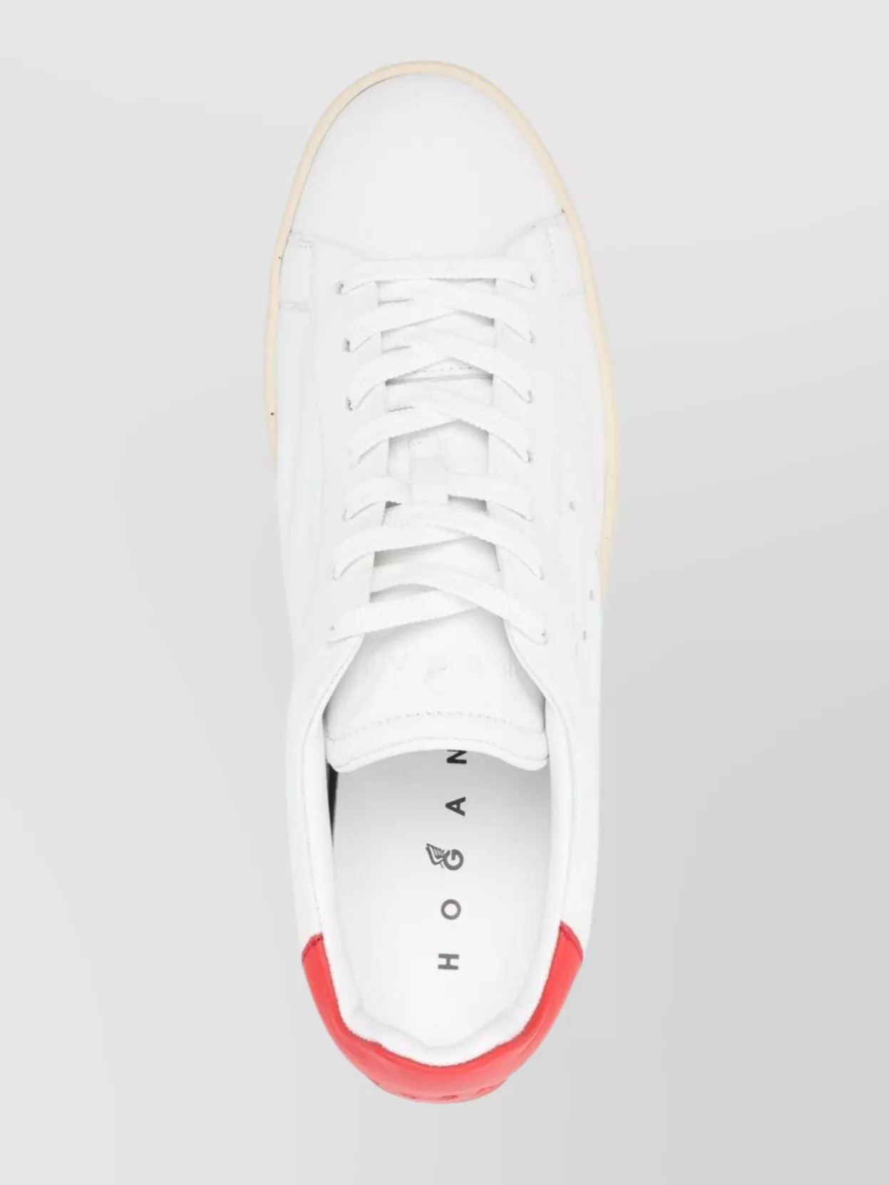 Hogan Leather Sneakers With Flat Rubber Sole