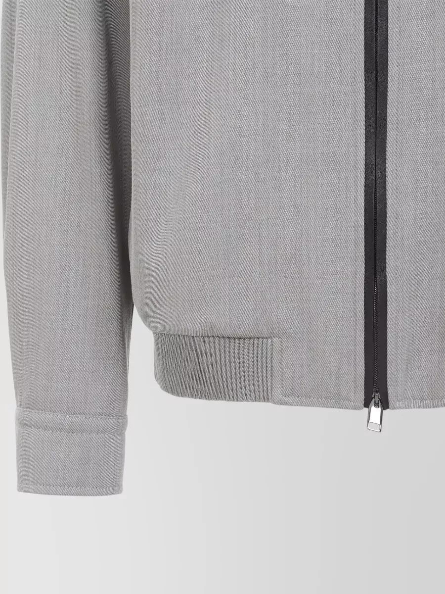Brioni Wool Zip-Up Blouson Jacket