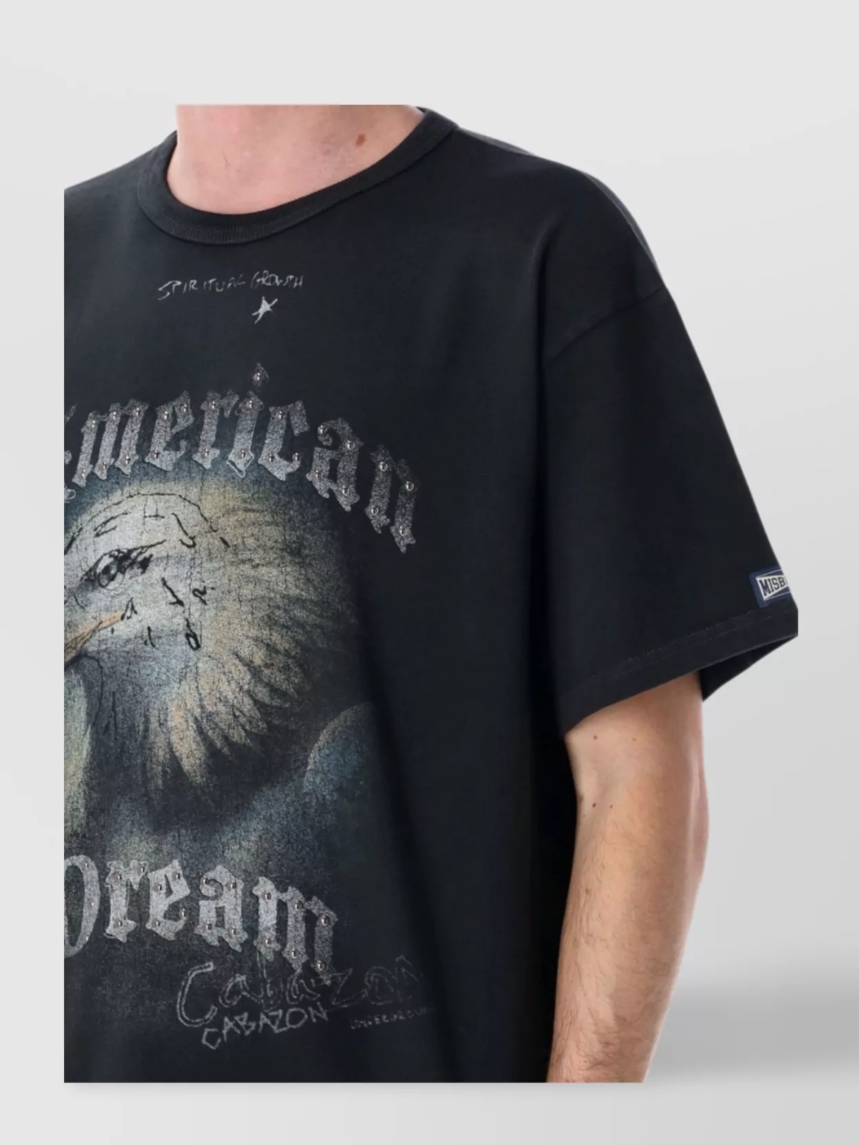 Misbhv Distressed Graphic Print Studded T-shirt