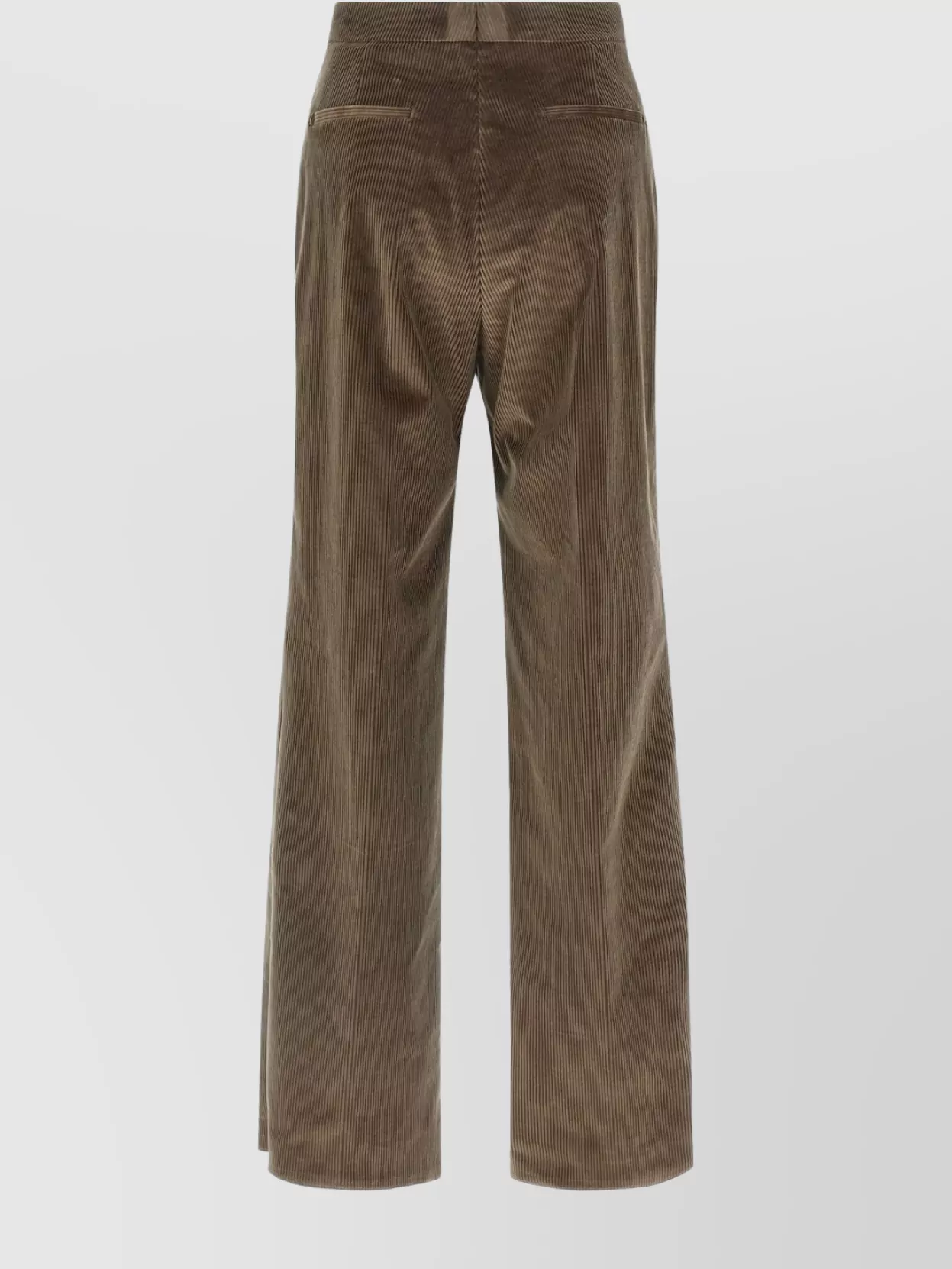 Tagliatore Wide Leg Corduroy Trousers And Pockets In Brown