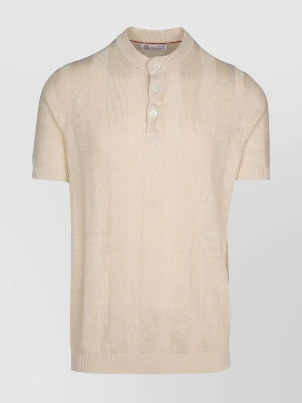 Brunello Cucinelli Short Sleeve Knit Polo Shirt In Brown