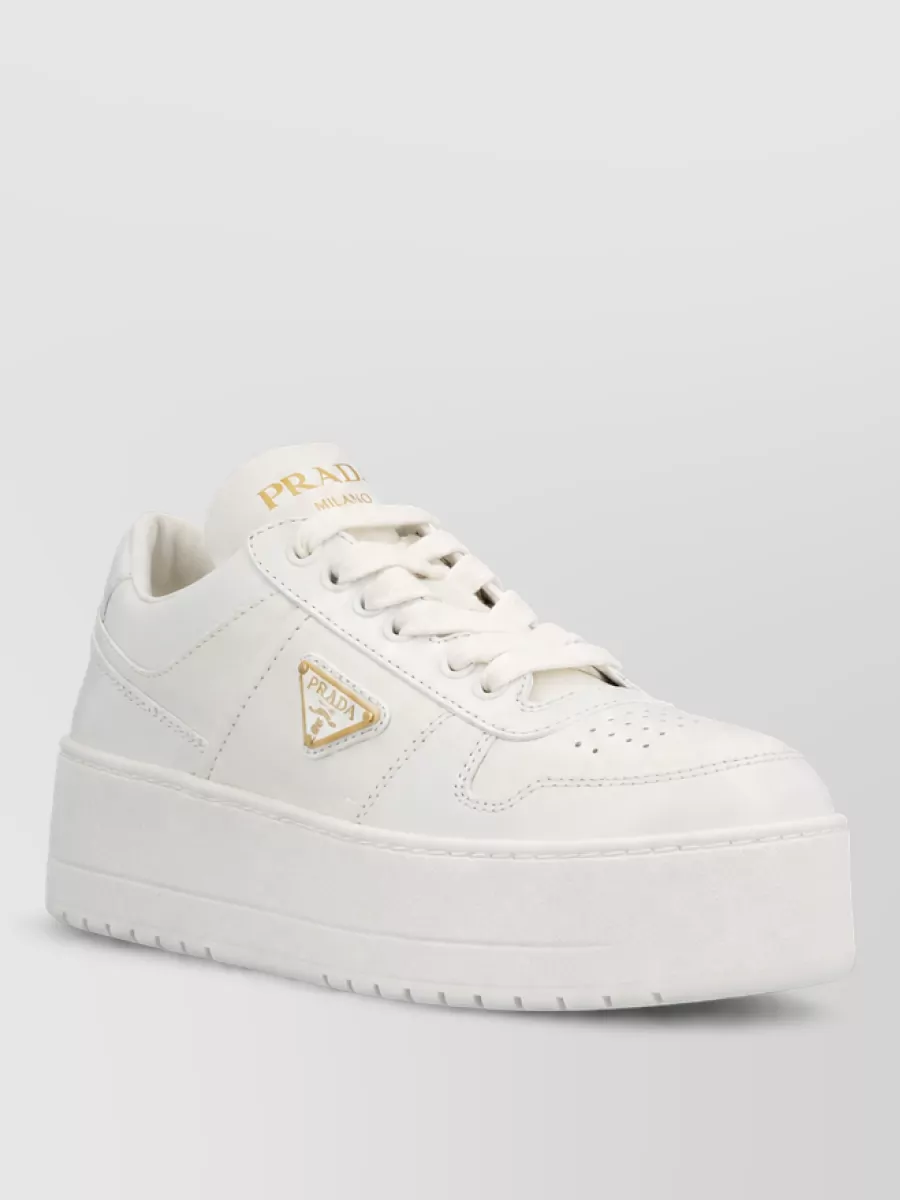 Prada Leather Low-Top Sneakers