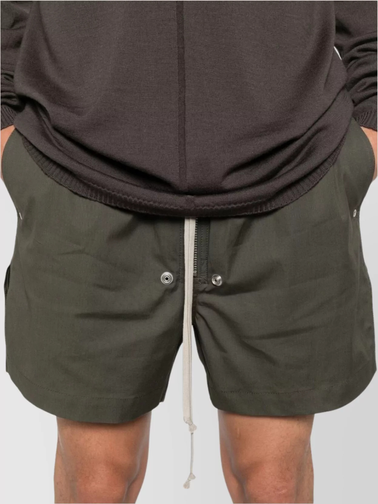 Rick Owens Cotton Poplin Boxers With Side Pockets