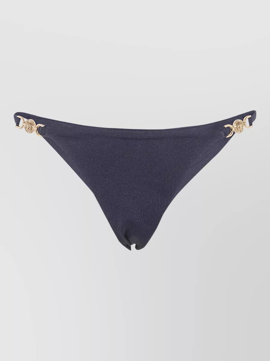 Versace Halter Bikini Briefs High Cut Hardware