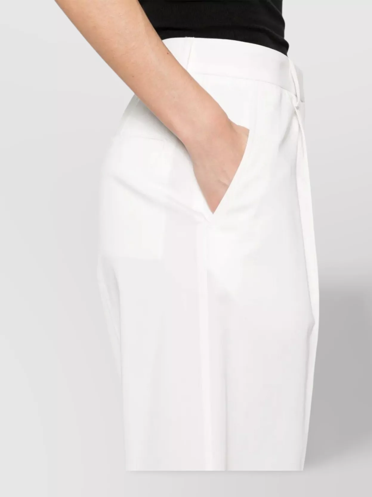 Totême Wide Leg Trousers With Slanted Pockets
