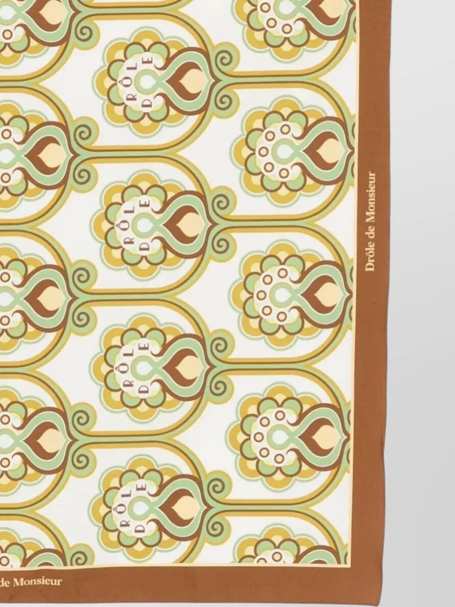 Drôle De Monsieur Floral Tapisserie Square Scarf Bold Border