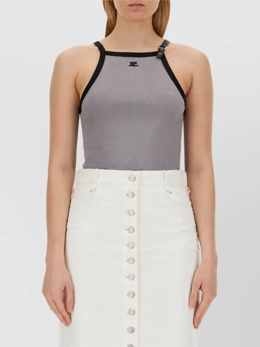 Courrèges Cotton High-Rise Mini Skirt