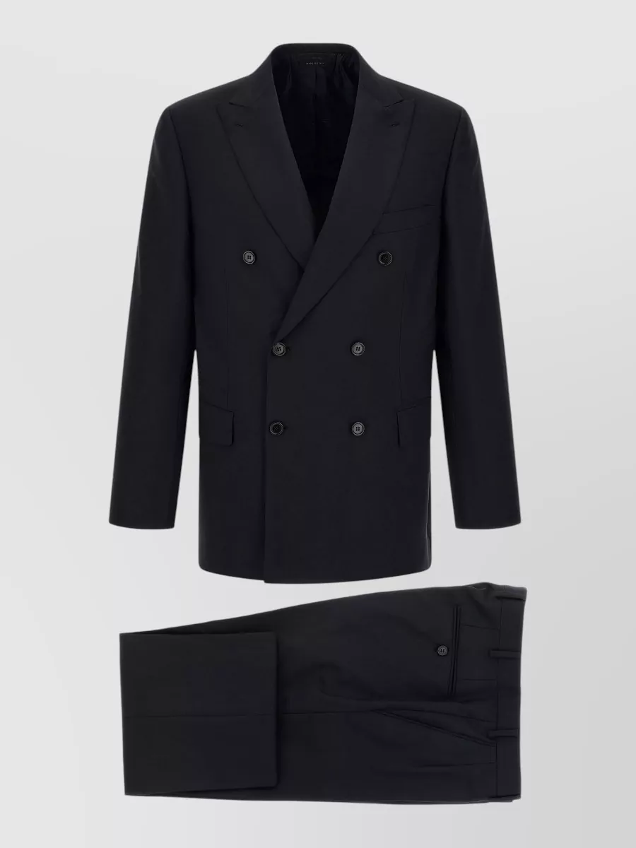 Brioni wool mohair double breasted coat