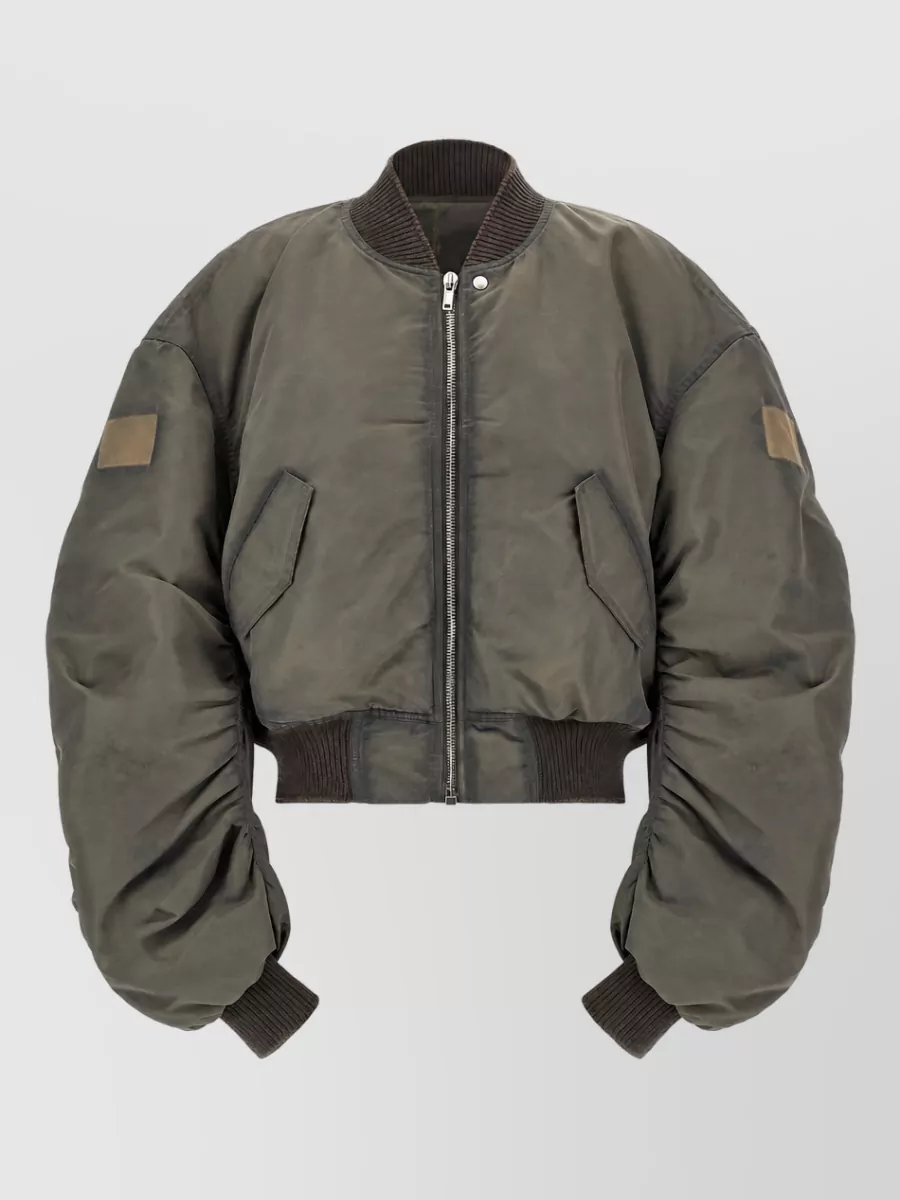 Rick Owens nylon satin oversized bomber jacket