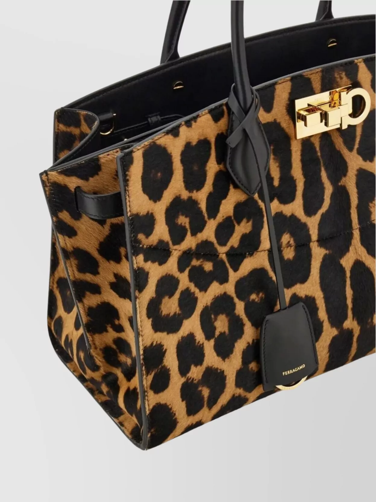 Ferragamo Studio Large Soft Bag With Animal Print