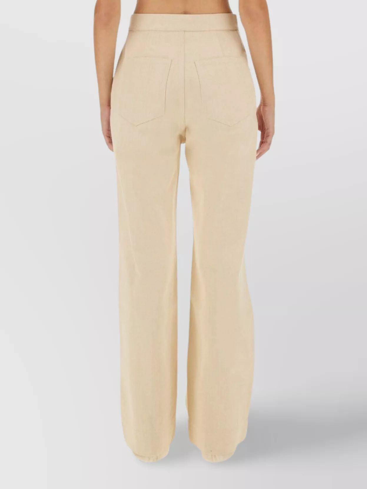 JIL SANDER WIDE LEG TROUSERS WITH FRONT AND BACK POCKETS