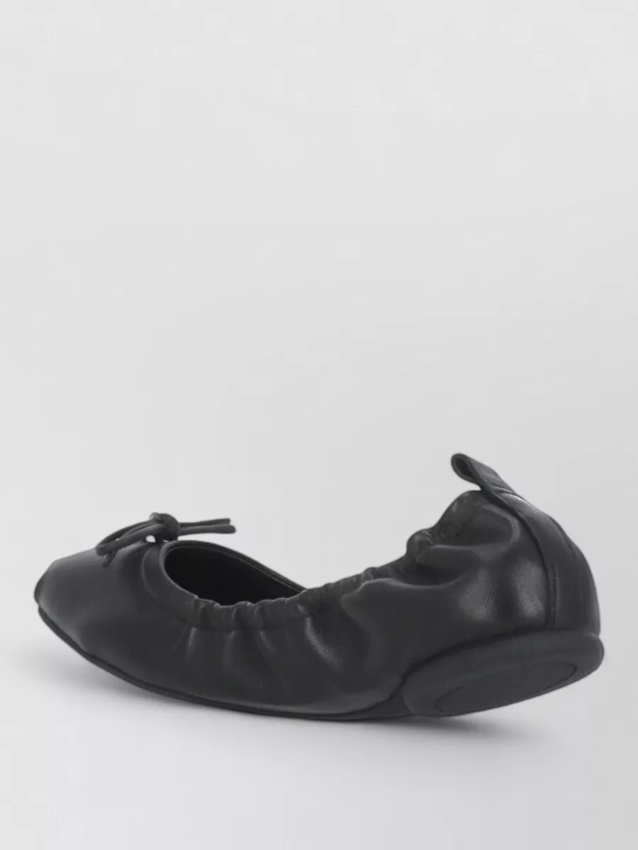 Hogan Leather Lace-Up Ballet Flats