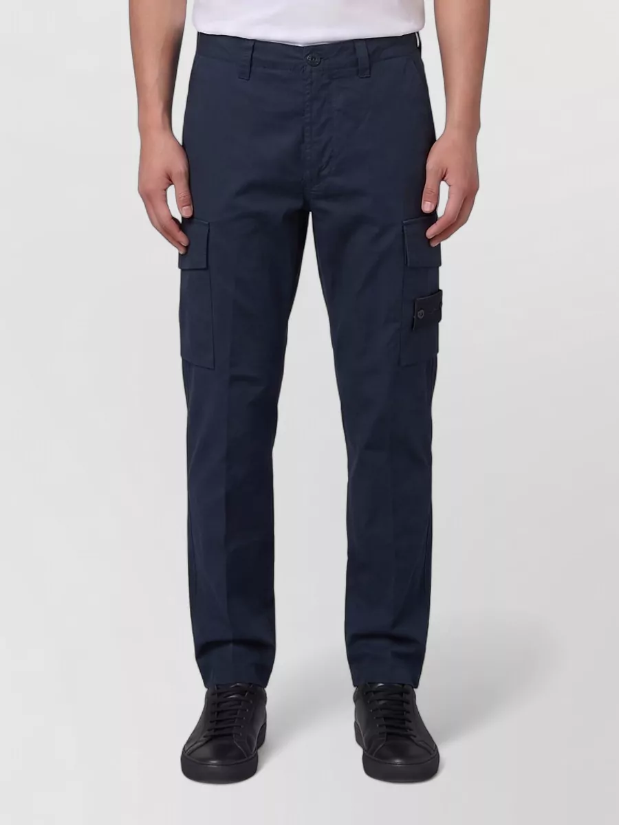 Stone Island Cotton mid-rise straight-leg cargo pants