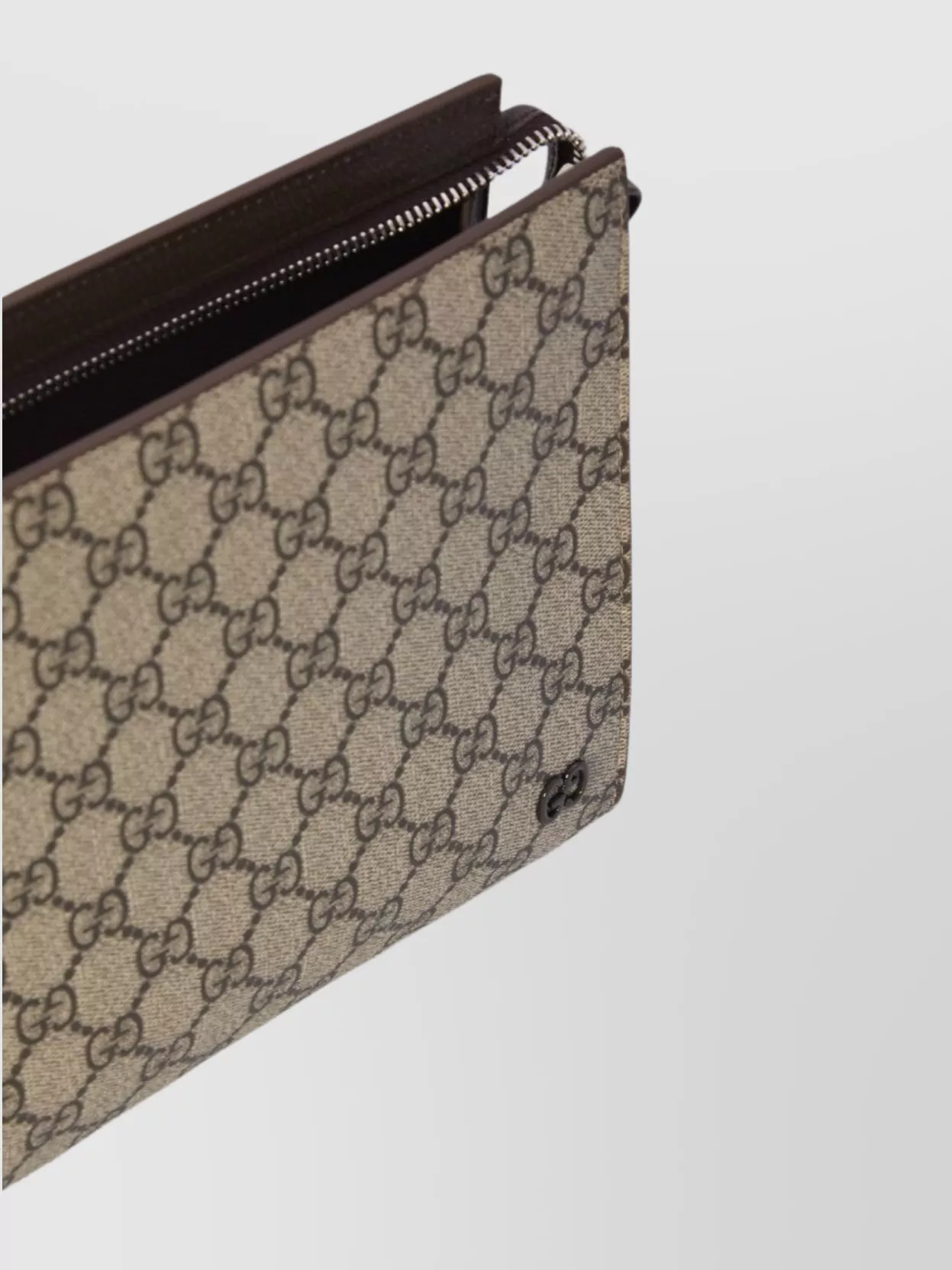 Gucci Gg Supreme Canvas Wristlet Pouch