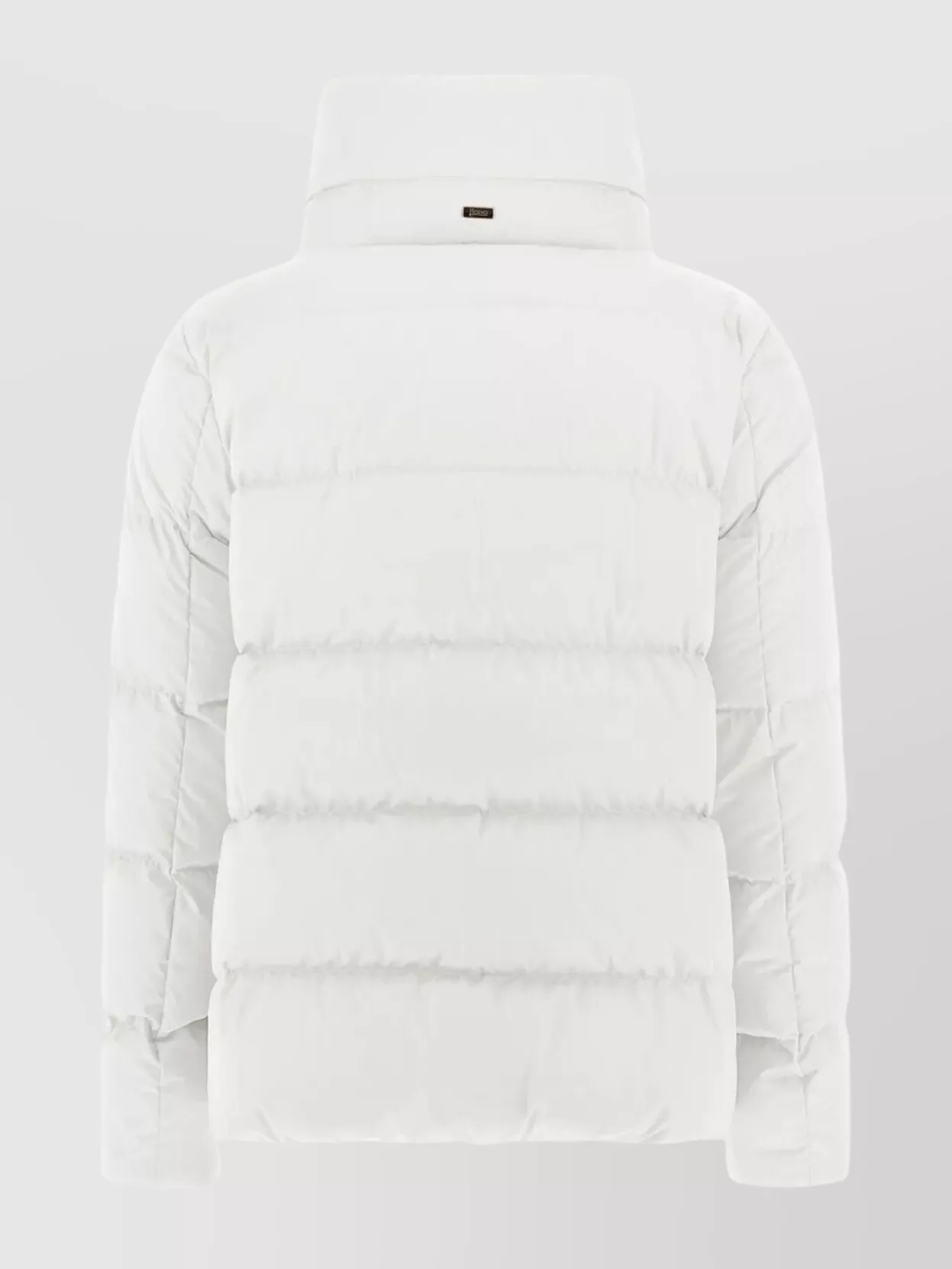 Herno Quilted Cape Jacket High Collar In White