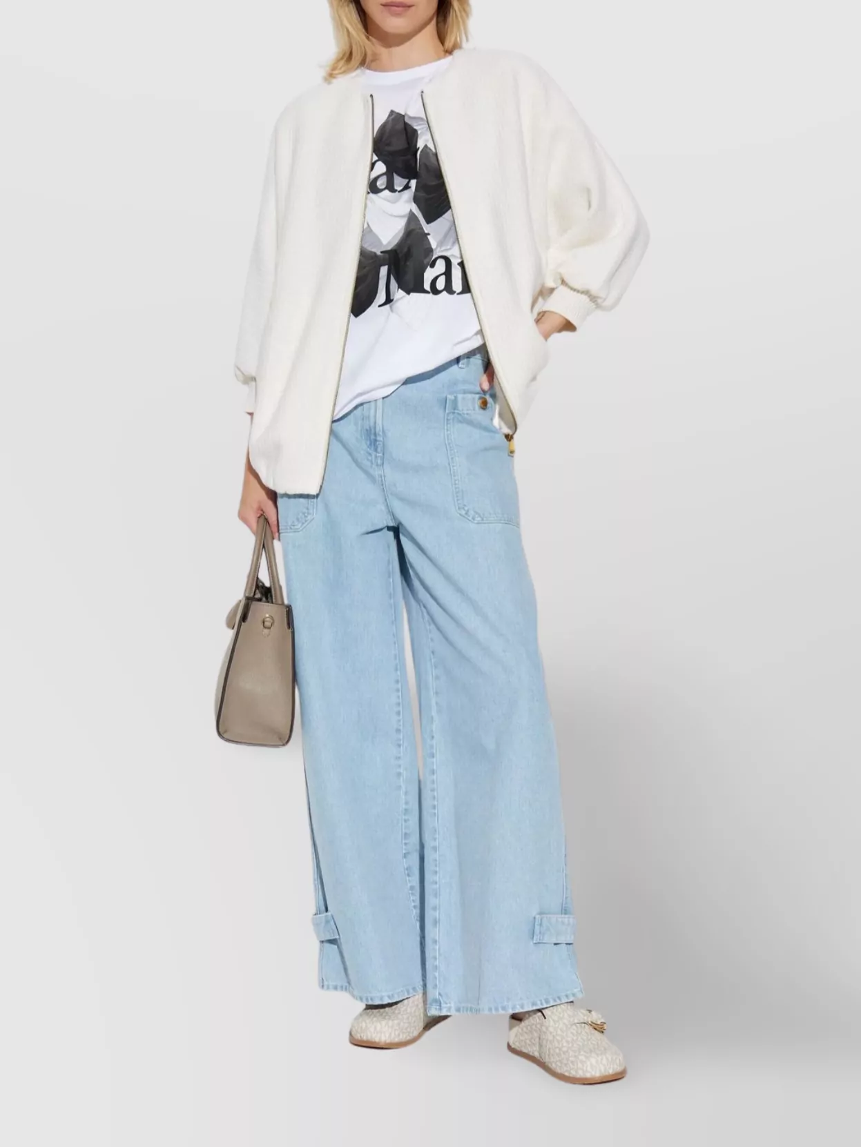 Max Mara Graphic Print Relaxed Fit Crew Neck Top