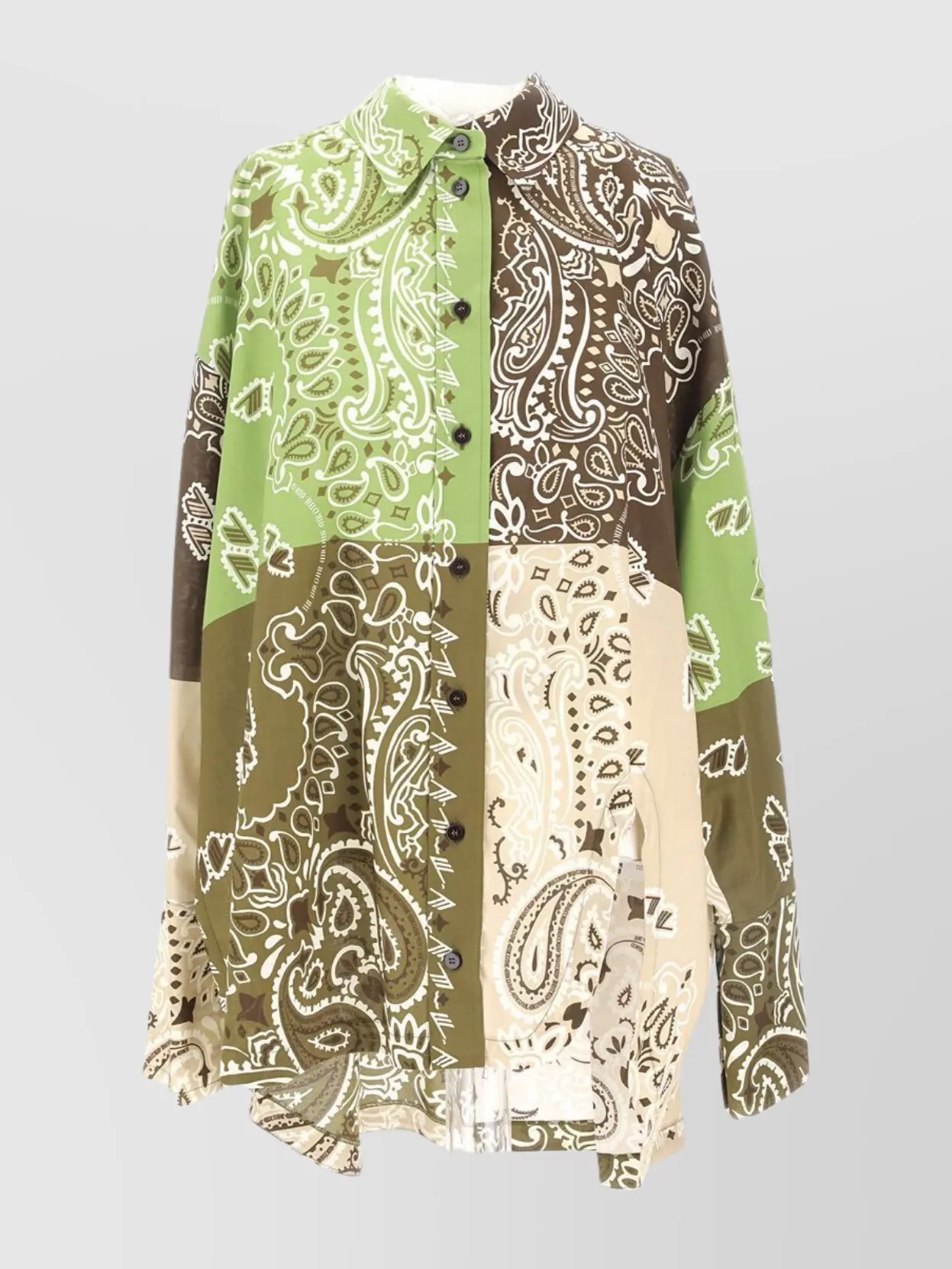 The Attico Paisley patchwork collared neck long sleeves