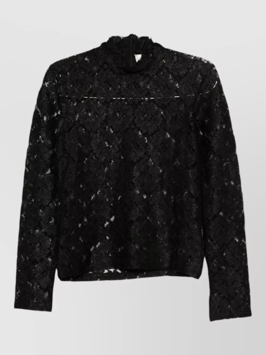 Róhe lace turtleneck blouse