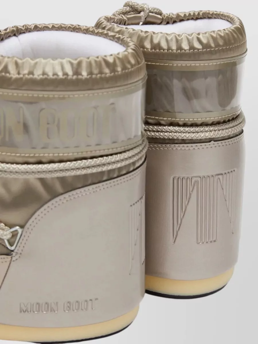 Moon Boot Metallic Logo-Print Snow Boots
