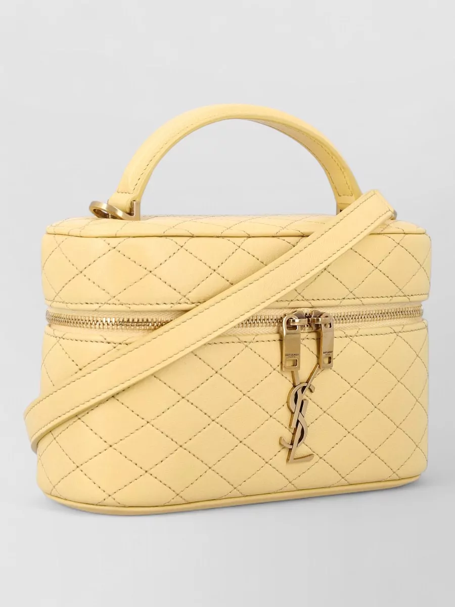 Saint Laurent Gaby Mini Lambskin Vanity Cross-Body Bag