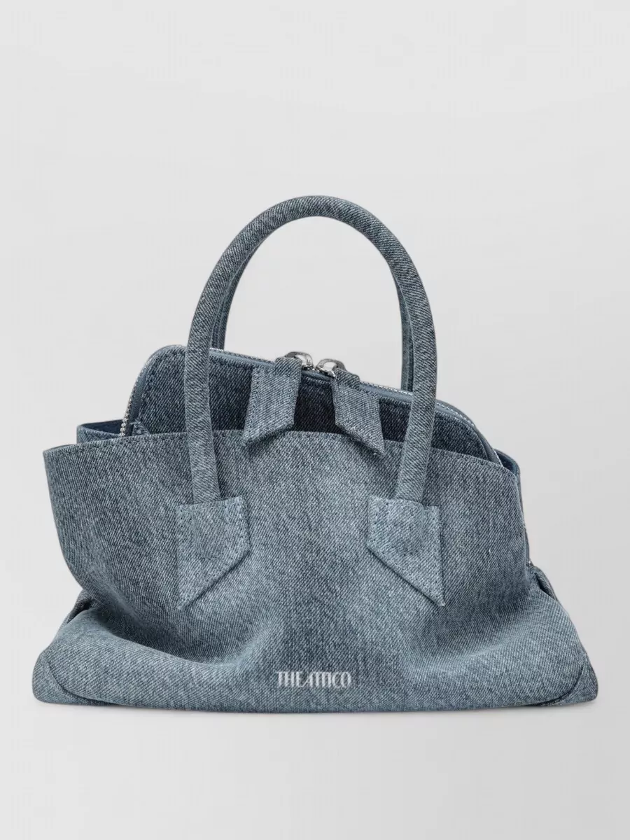 The Attico denim mini tote bag