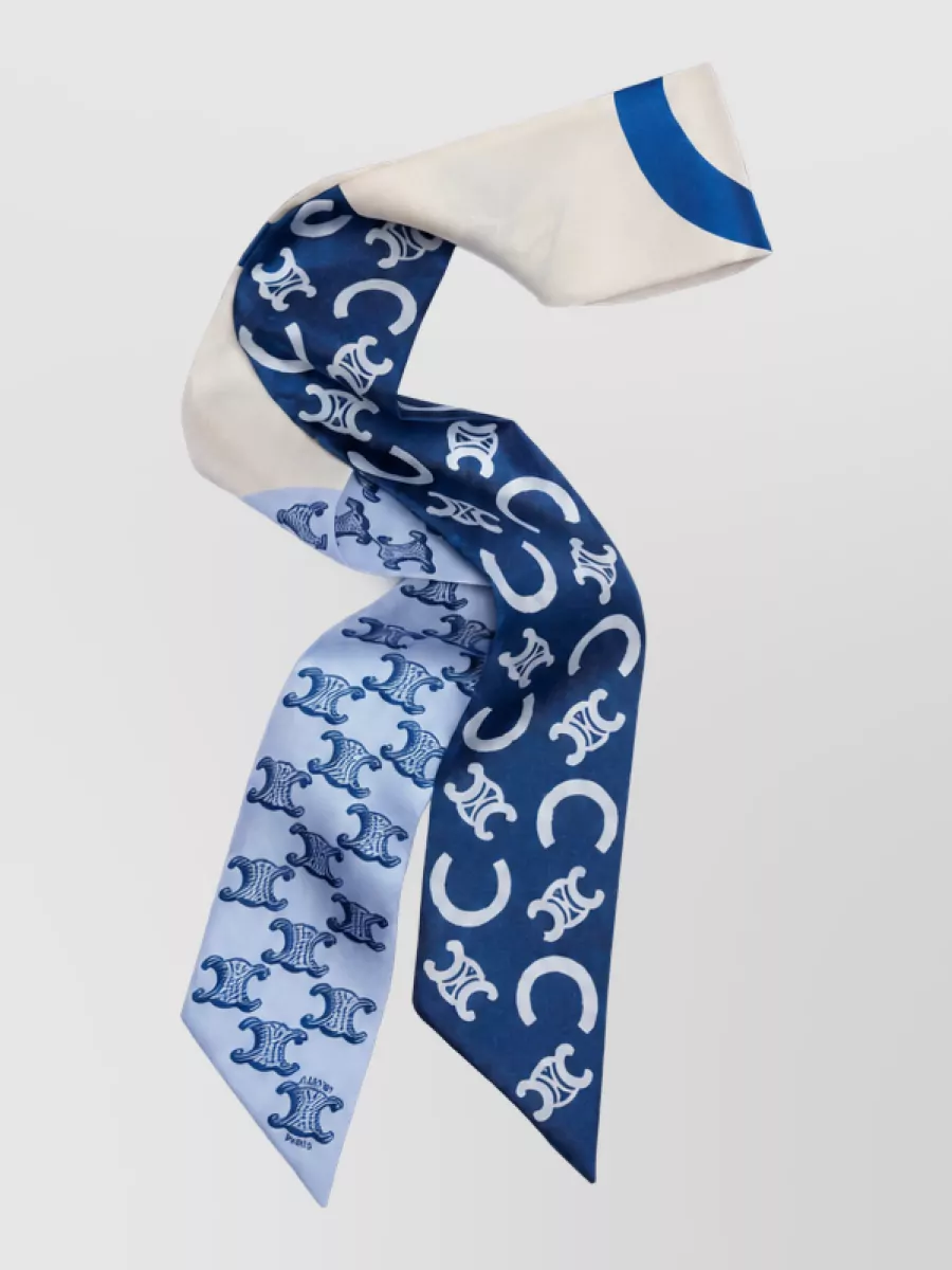 Celine Silk Printed Lavallière Scarf
