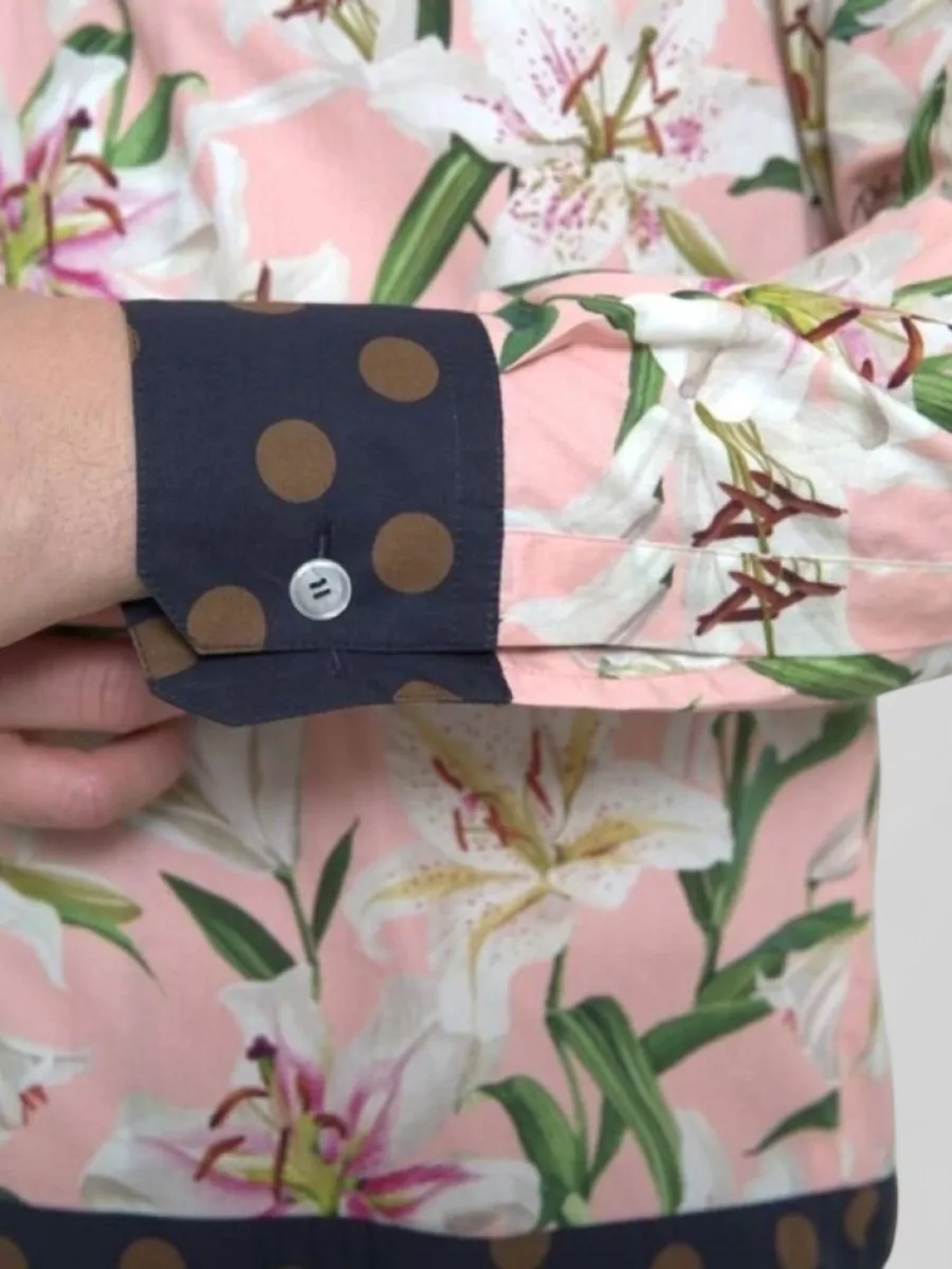 Dolce&Gabbana Cotton Polka Dot Floral Print Shirt