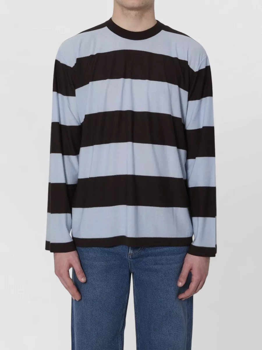 Bottega Veneta Striped Ribbed Oversized Cashmere Sweater