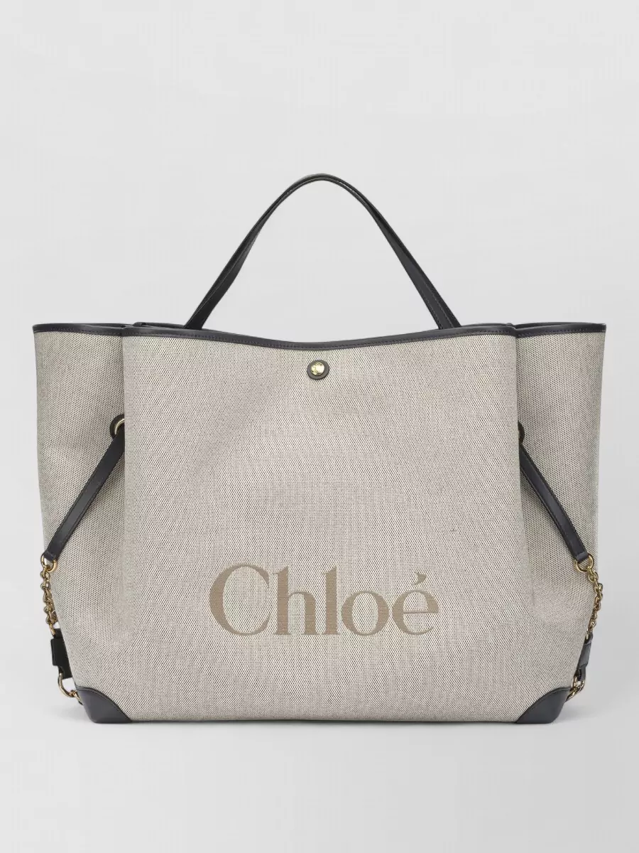 Chloé large canvas tote bag