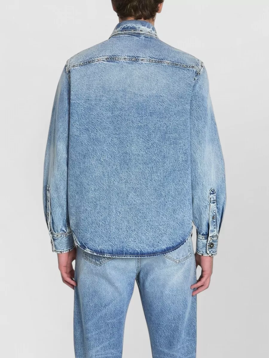 Versace Studded Oversized Denim Overshirt