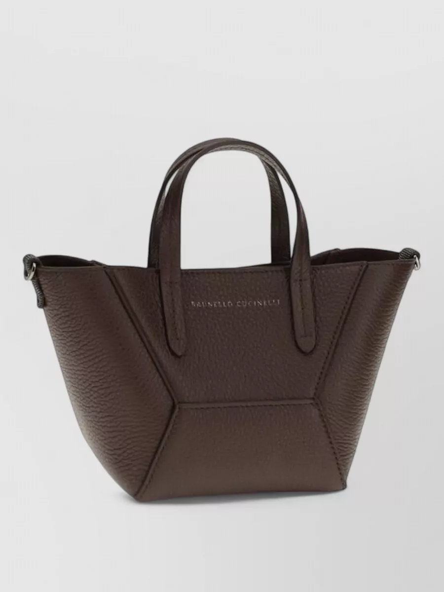Brunello Cucinelli Globe Calf Leather Shoulder Bag
