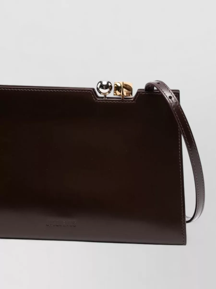 Jacquemus La Pochette Salon Leather Clutch Bag