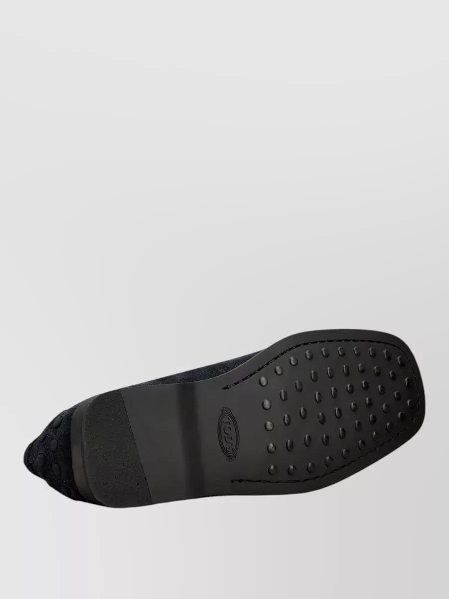Tod's Suede Gathered Loafers