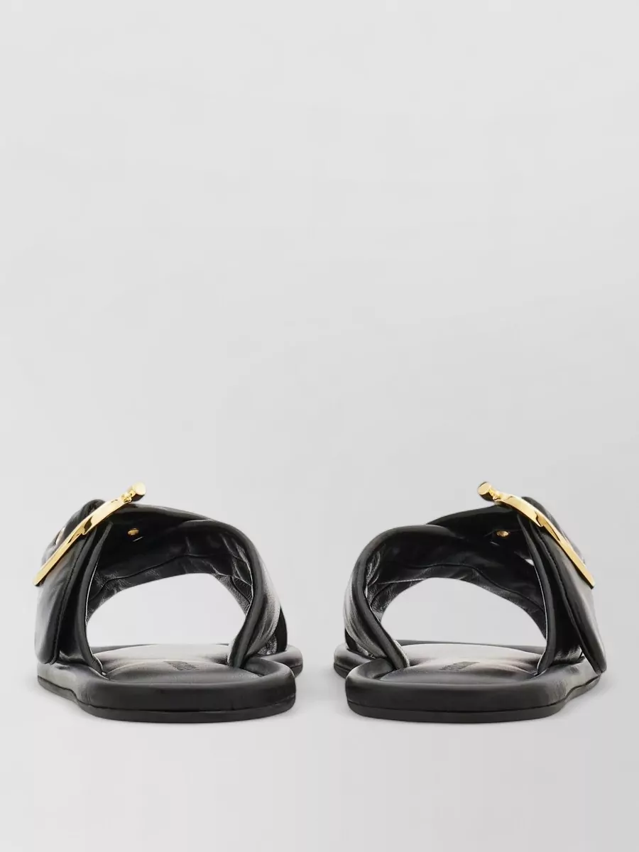 Ferragamo nappa leather slide sandals