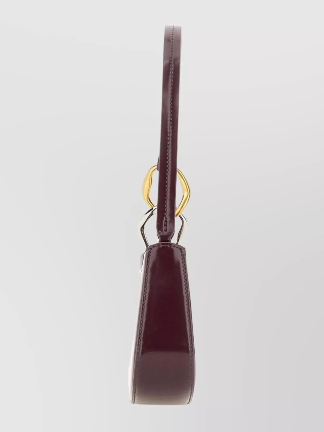 Staud Curved Shoulder Bag Gold Tone Hardware