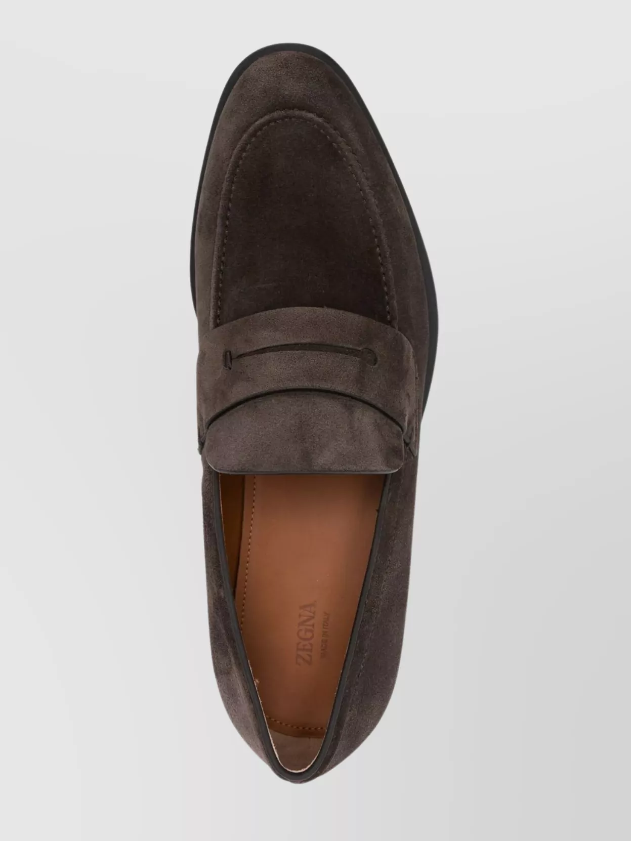 【PORTERNA】Jeno square bloafer Zegna Round toe suede loafers with penny strap | The Fashion