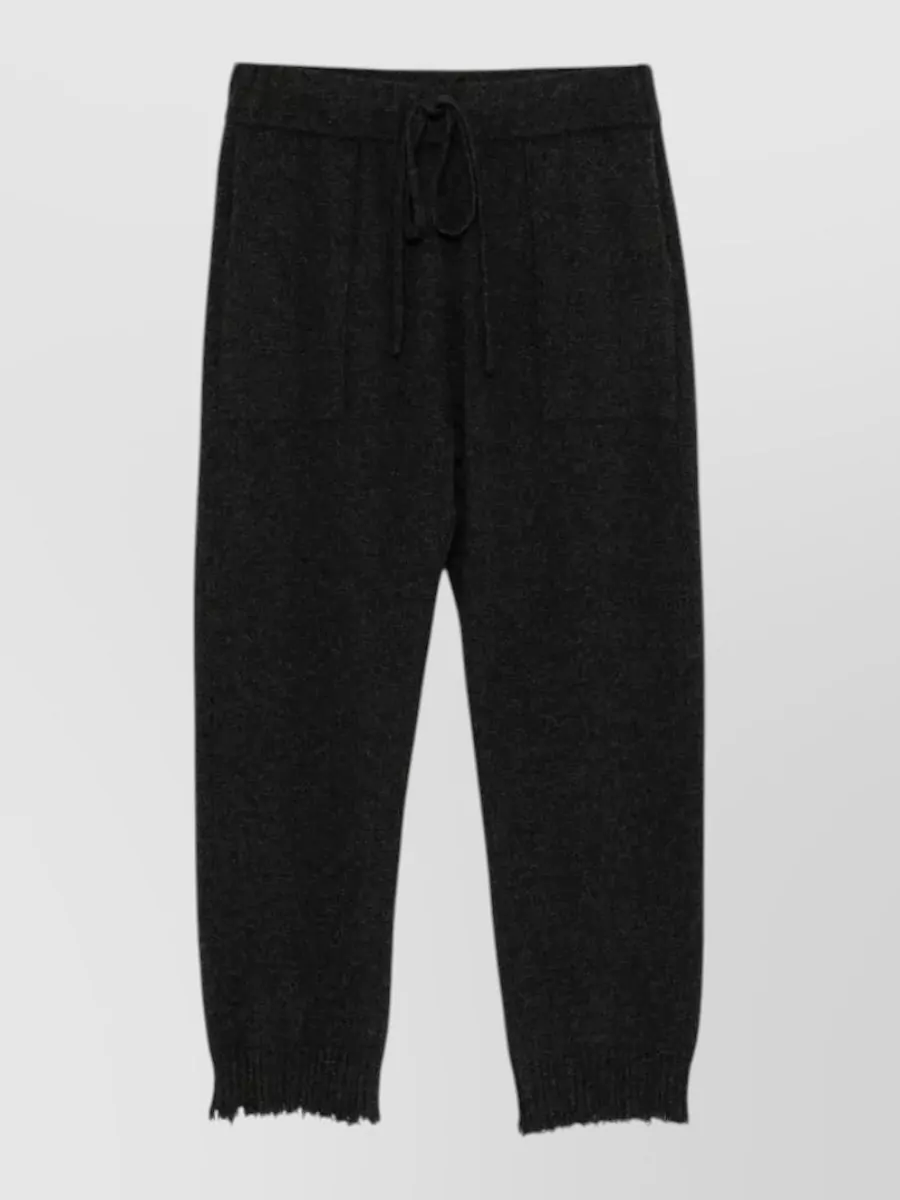 Uma Wang Cashmere Straight-Leg Ankle Trousers