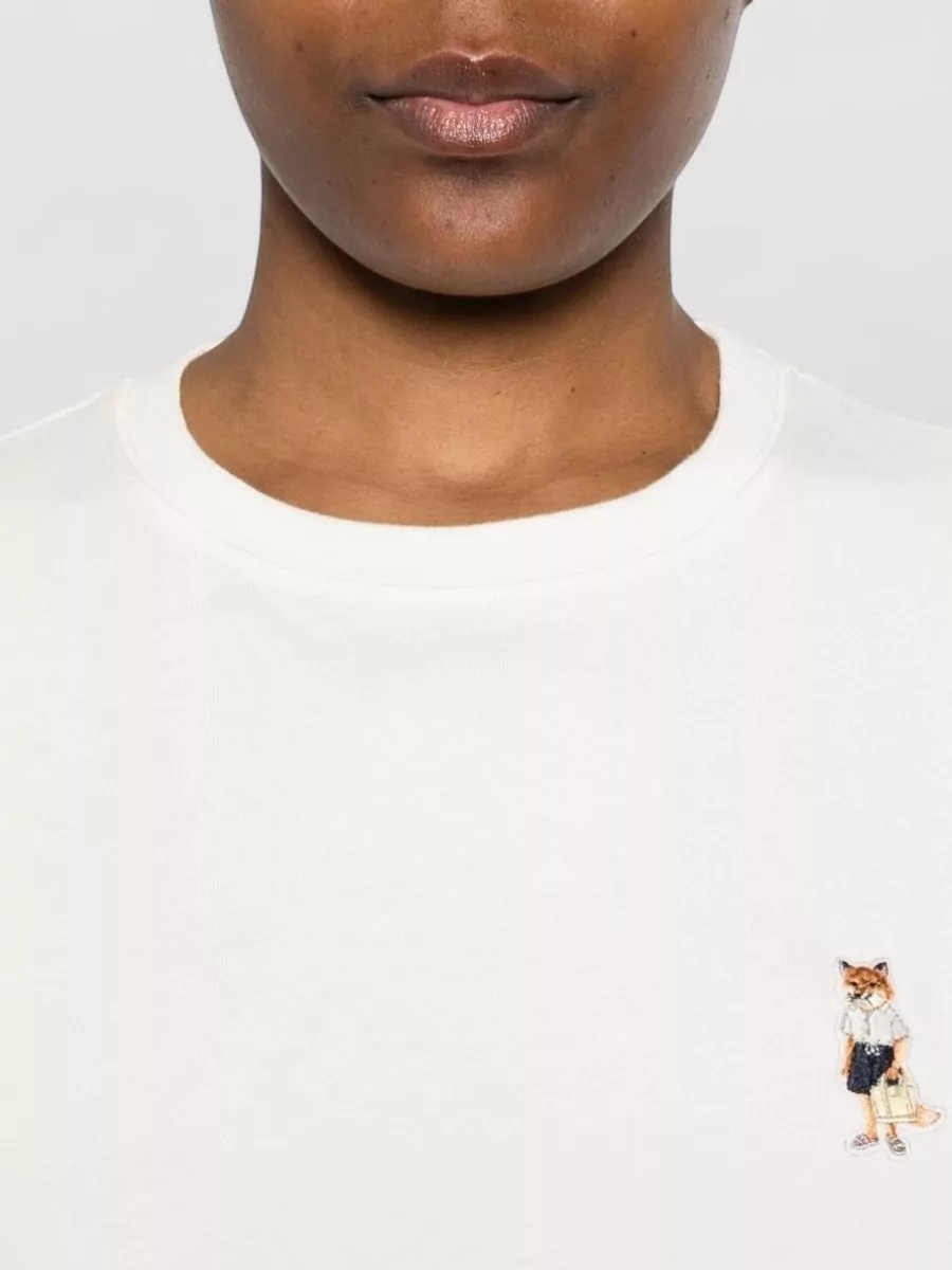 Maison Kitsuné Organic Cotton Embroidered Short-Sleeve T-Shirt