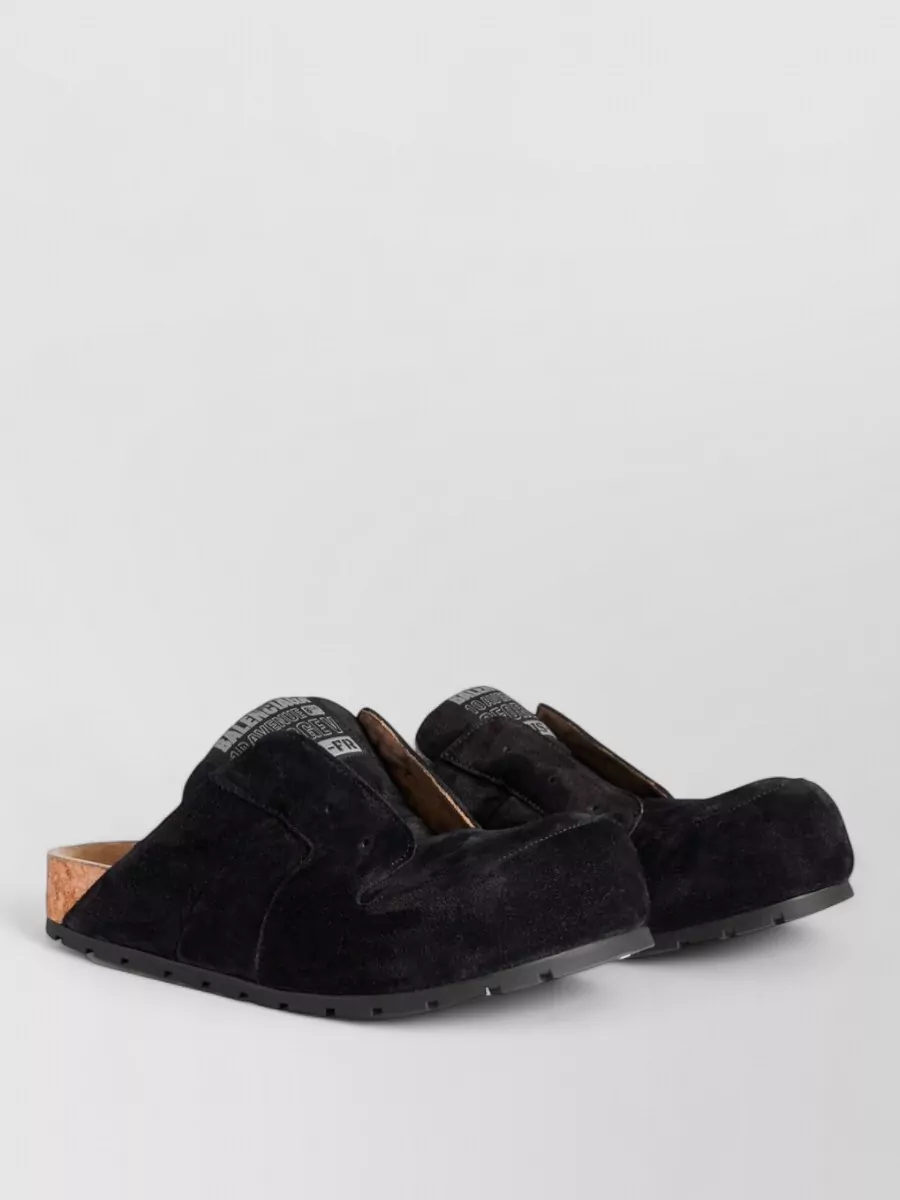 Balenciaga leather dumbo mule slippers