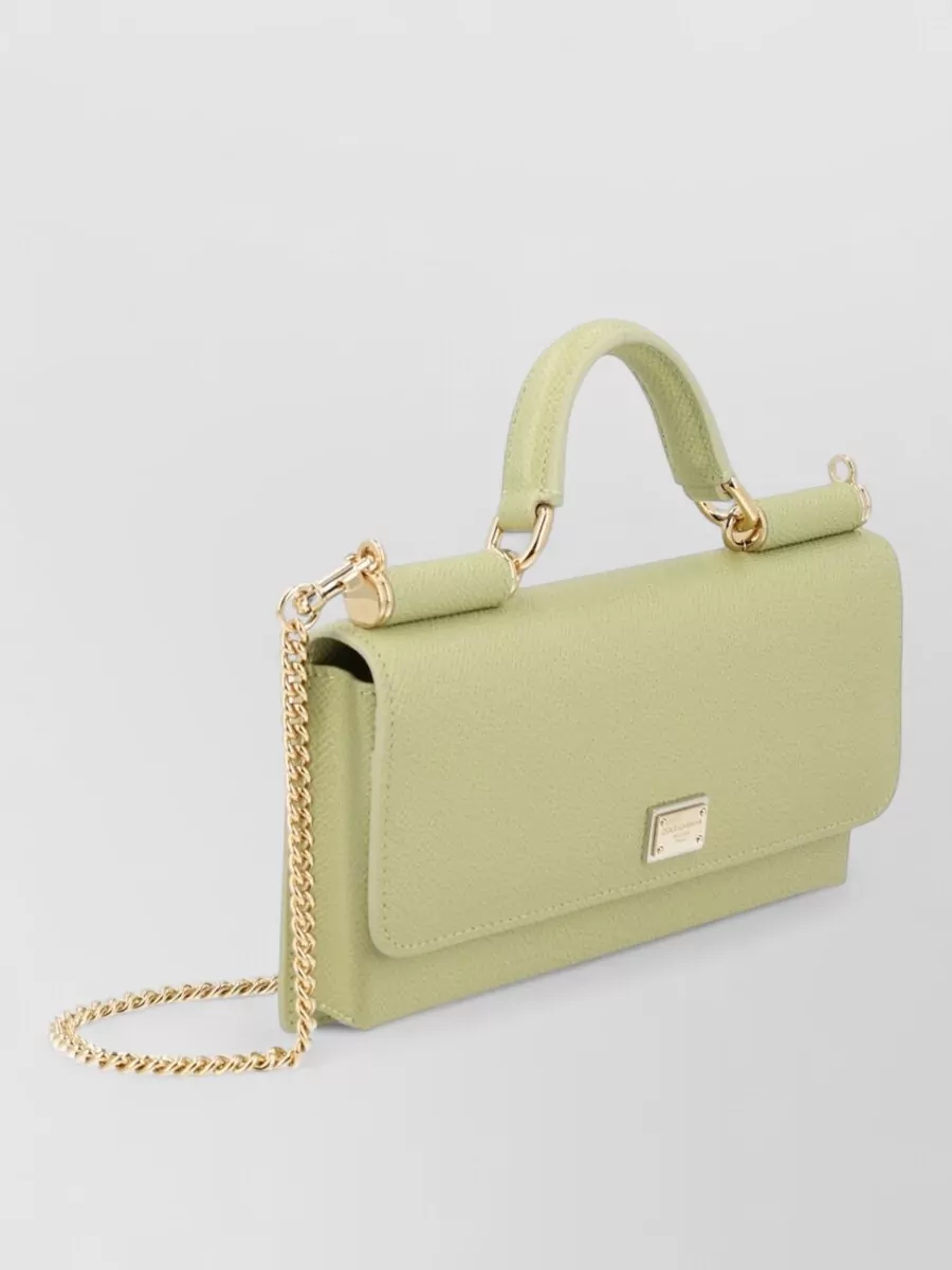 Dolce&Gabbana Devotion Mini Leather Shoulder Bag