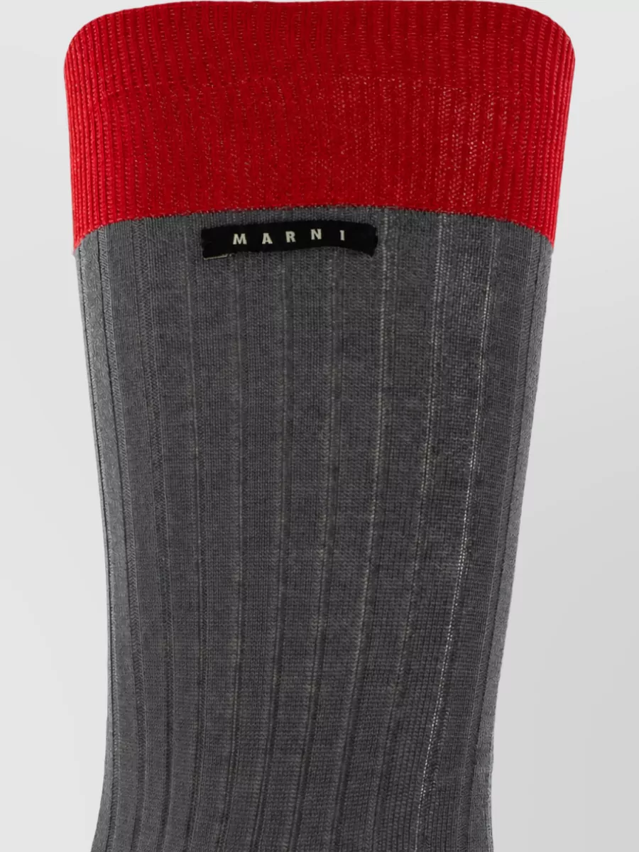 Marni Ribbed Mid-Calf Socks