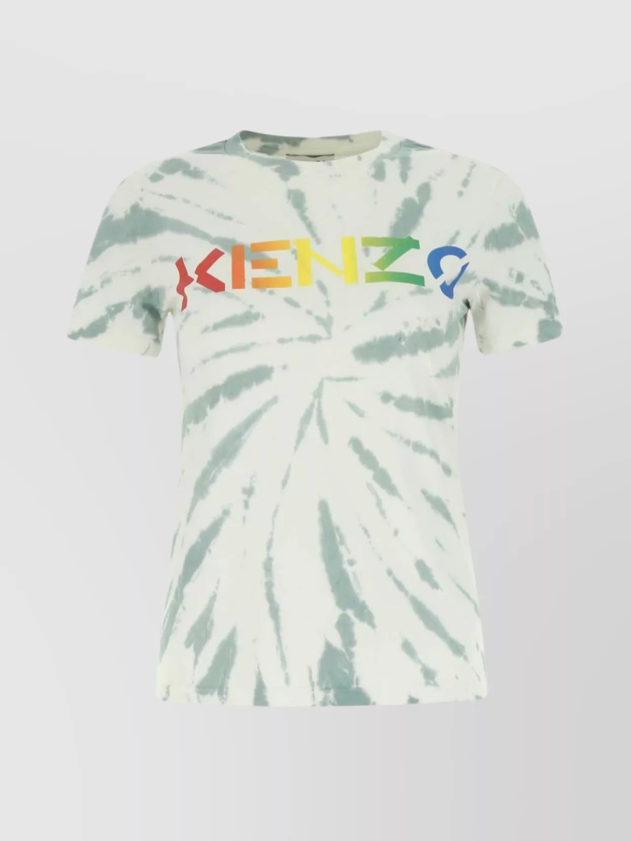 Kenzo Crew Neck Tie-dye Pattern Short Sleeves In White