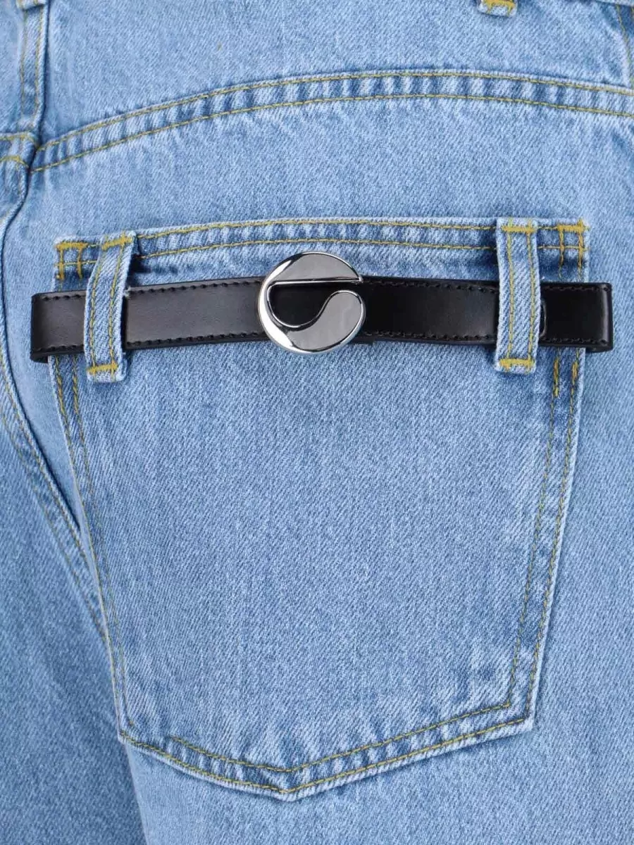 Coperni Denim Straight-Leg Bermuda Shorts