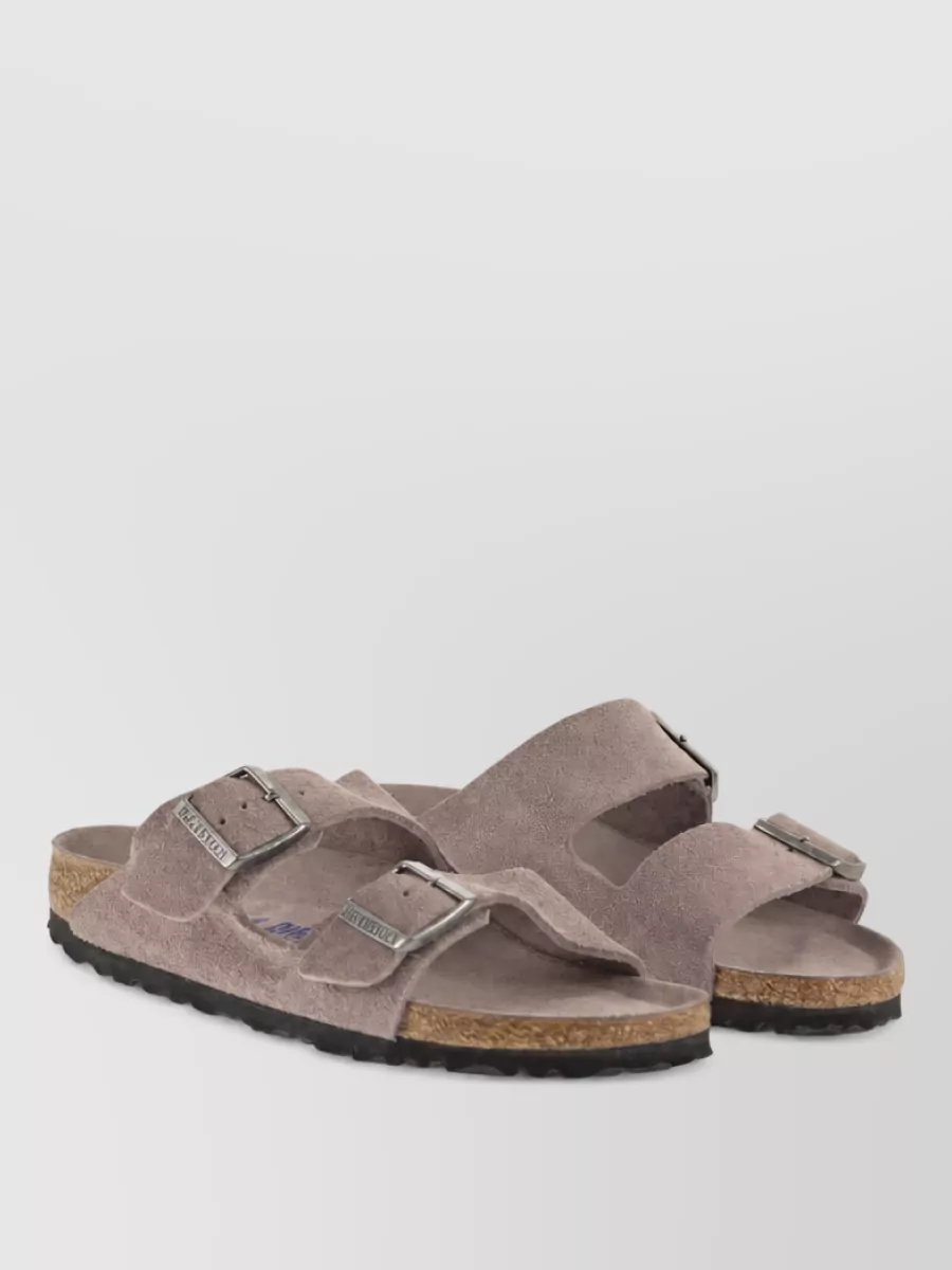 Birkenstock suede leather slides