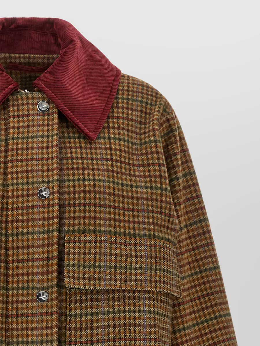 Ganni Checked Twill Single Breasted Jacket