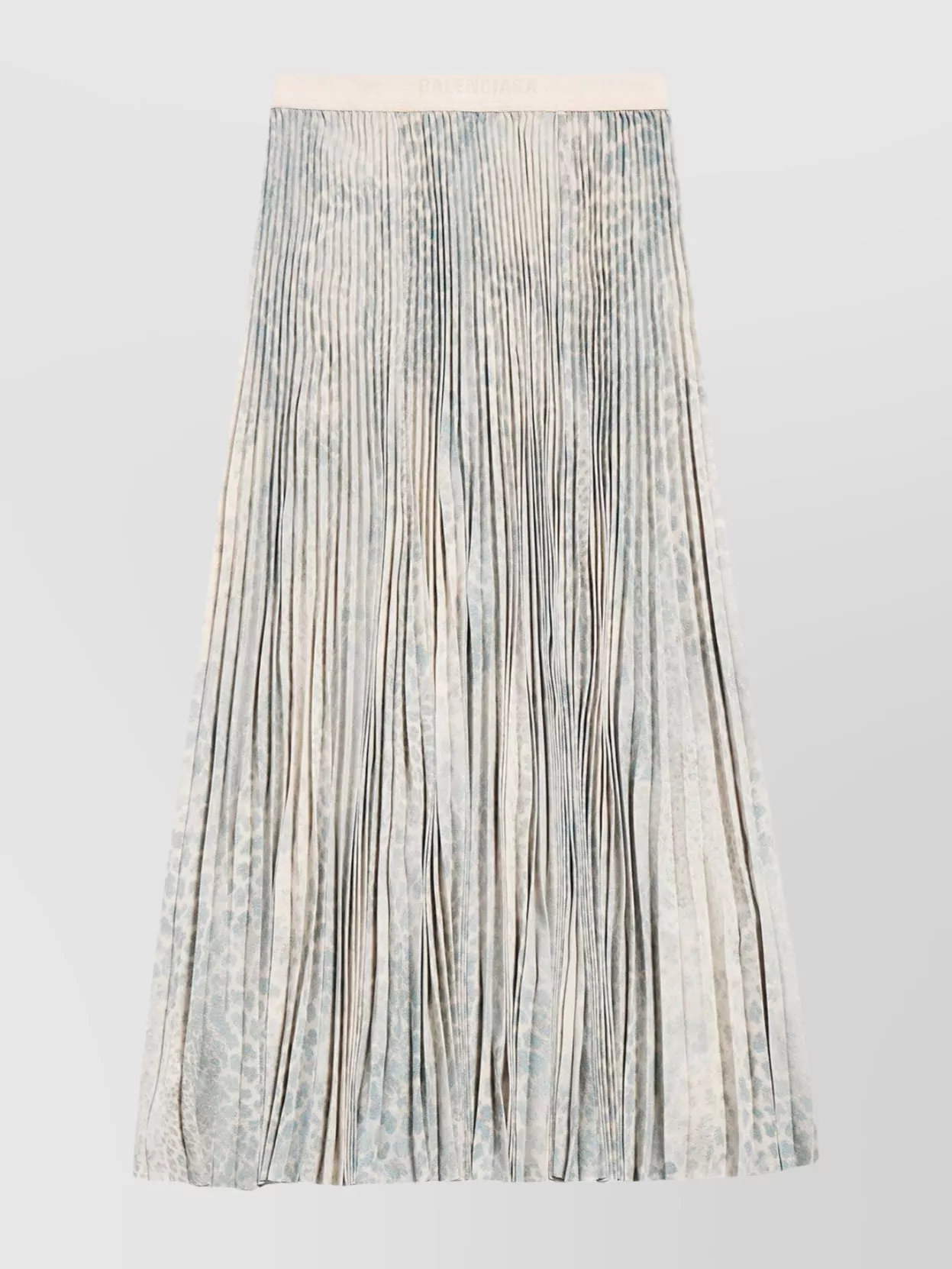 Balenciaga Pleated High Waist Midi Skirt