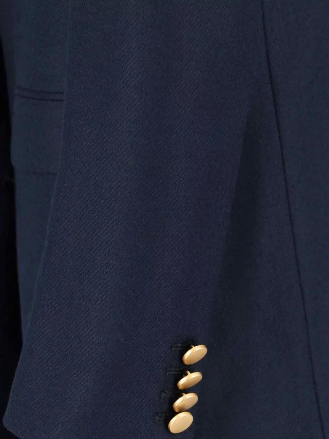 Tagliatore Structured Double-Breasted Blazer Gold Buttons
