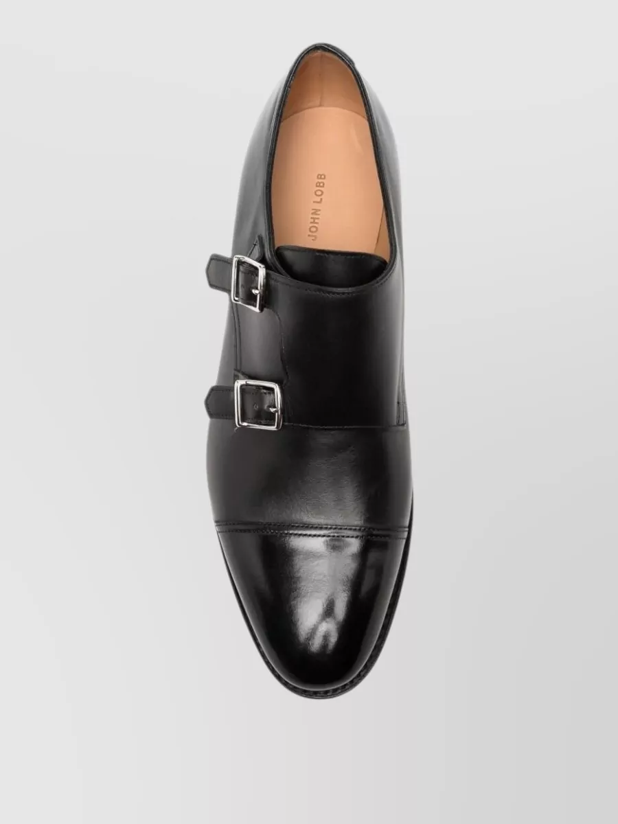 John Lobb Leather Double Monk Strap Shoes