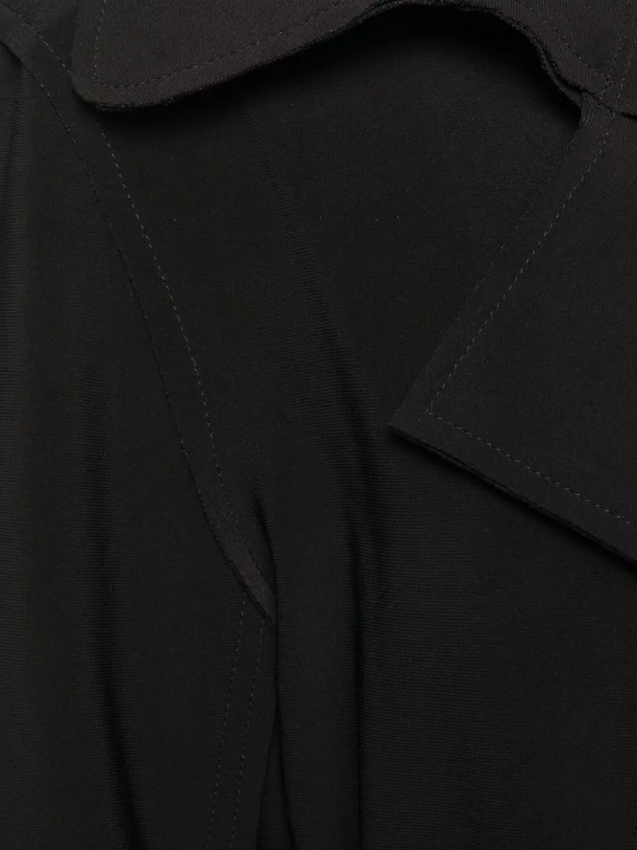 Norma Kamali Double-Breasted Belted Trench Coat